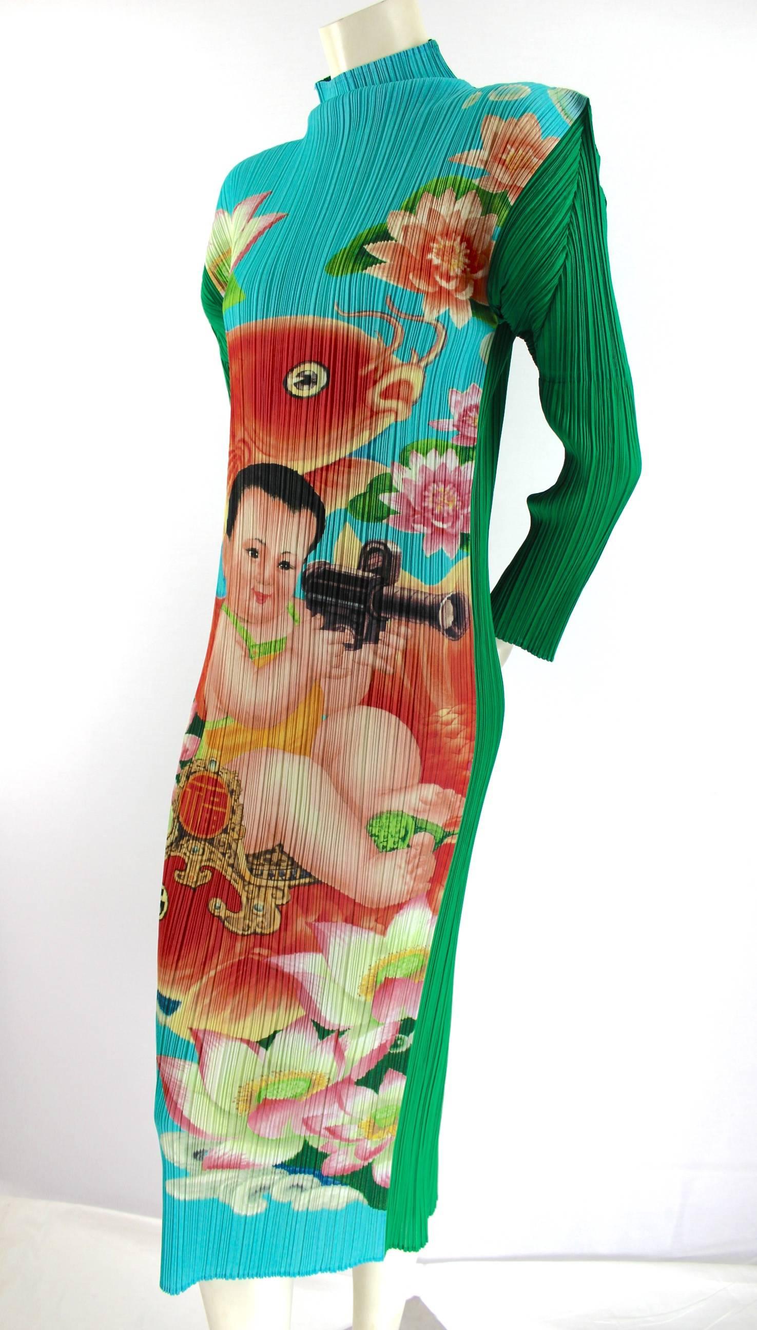 Issey Miyake Machine Gun Baby Pleats Please Dress In Excellent Condition In Bath, GB
