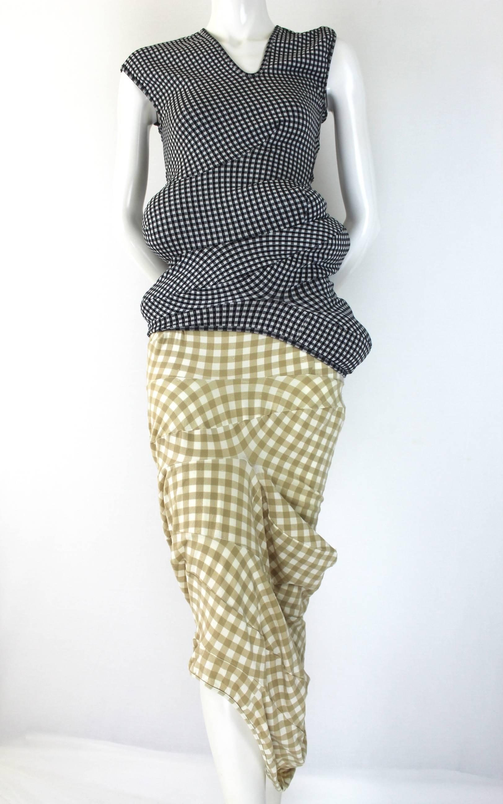 Comme des Garcons AD 1996 'Body Meets Dress' Gingham Skirt 3