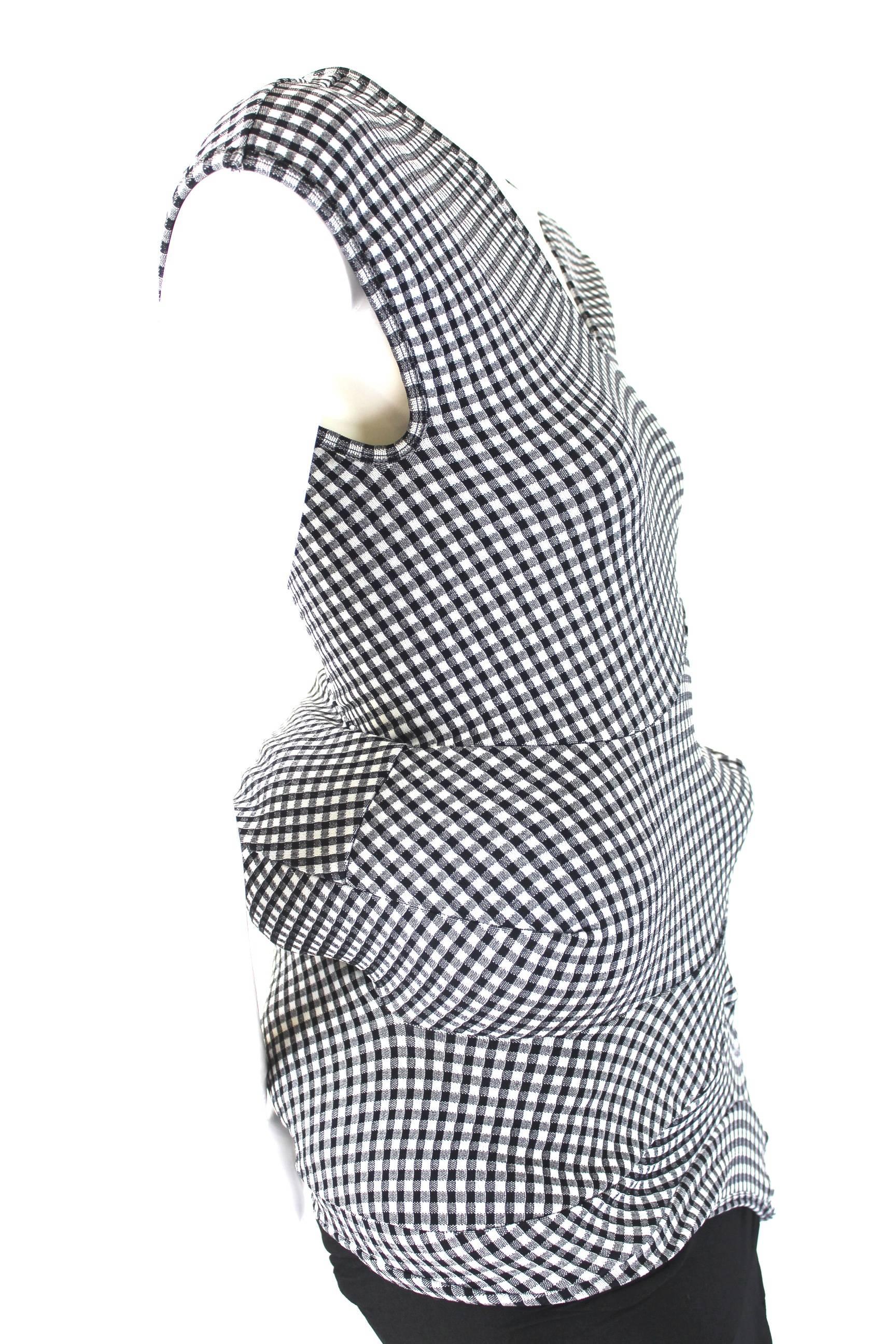 Comme des Garcons AD 1996 'Body Meets Dress' Gingham Top In Excellent Condition In Bath, GB