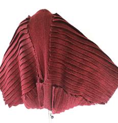 Issey Miyake 1984 Alpaca and Wool Pleated Cocoon Coat