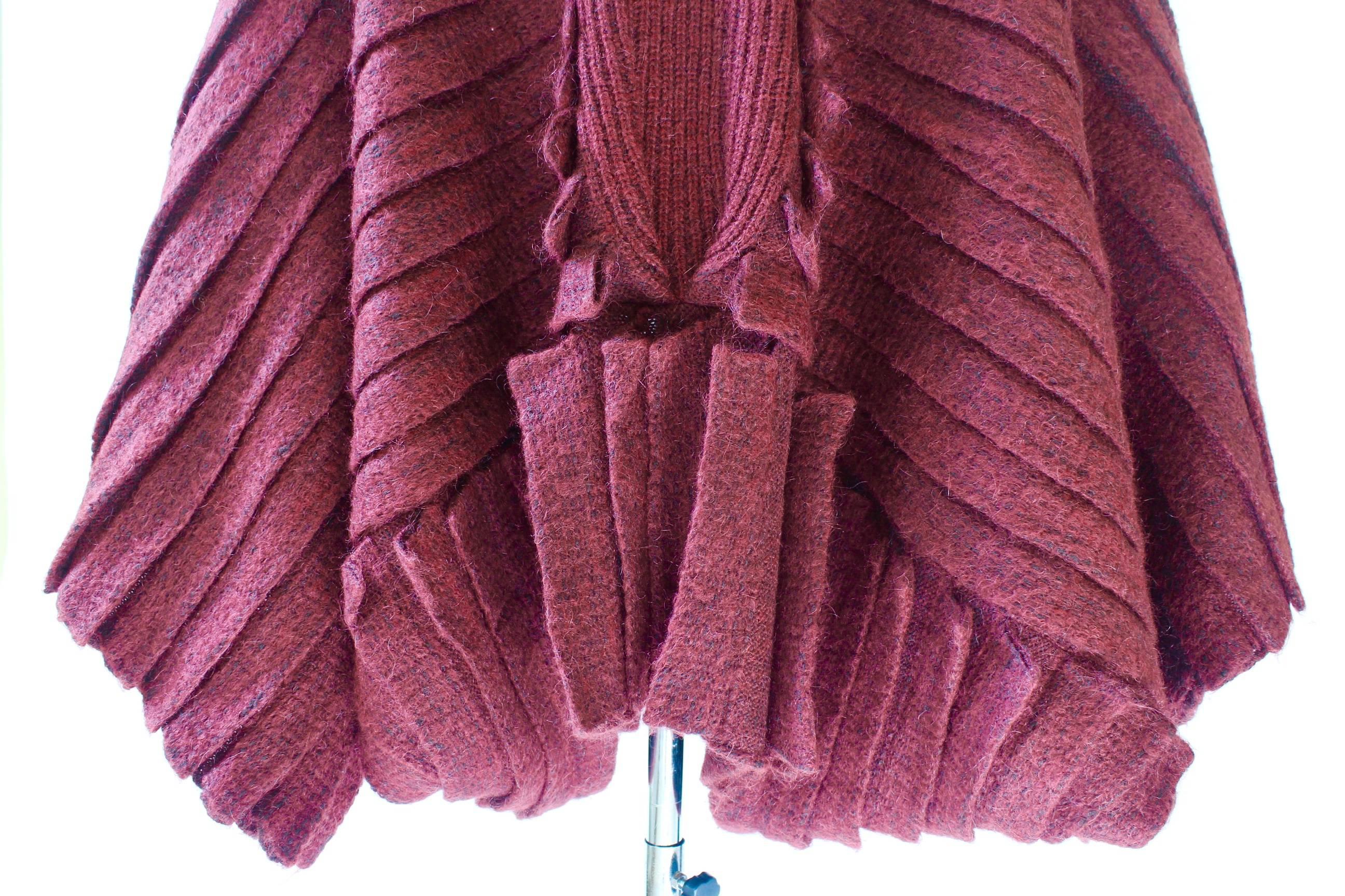 Issey Miyake 1984 Alpaca and Wool Pleated Cocoon Coat In Excellent Condition In Bath, GB