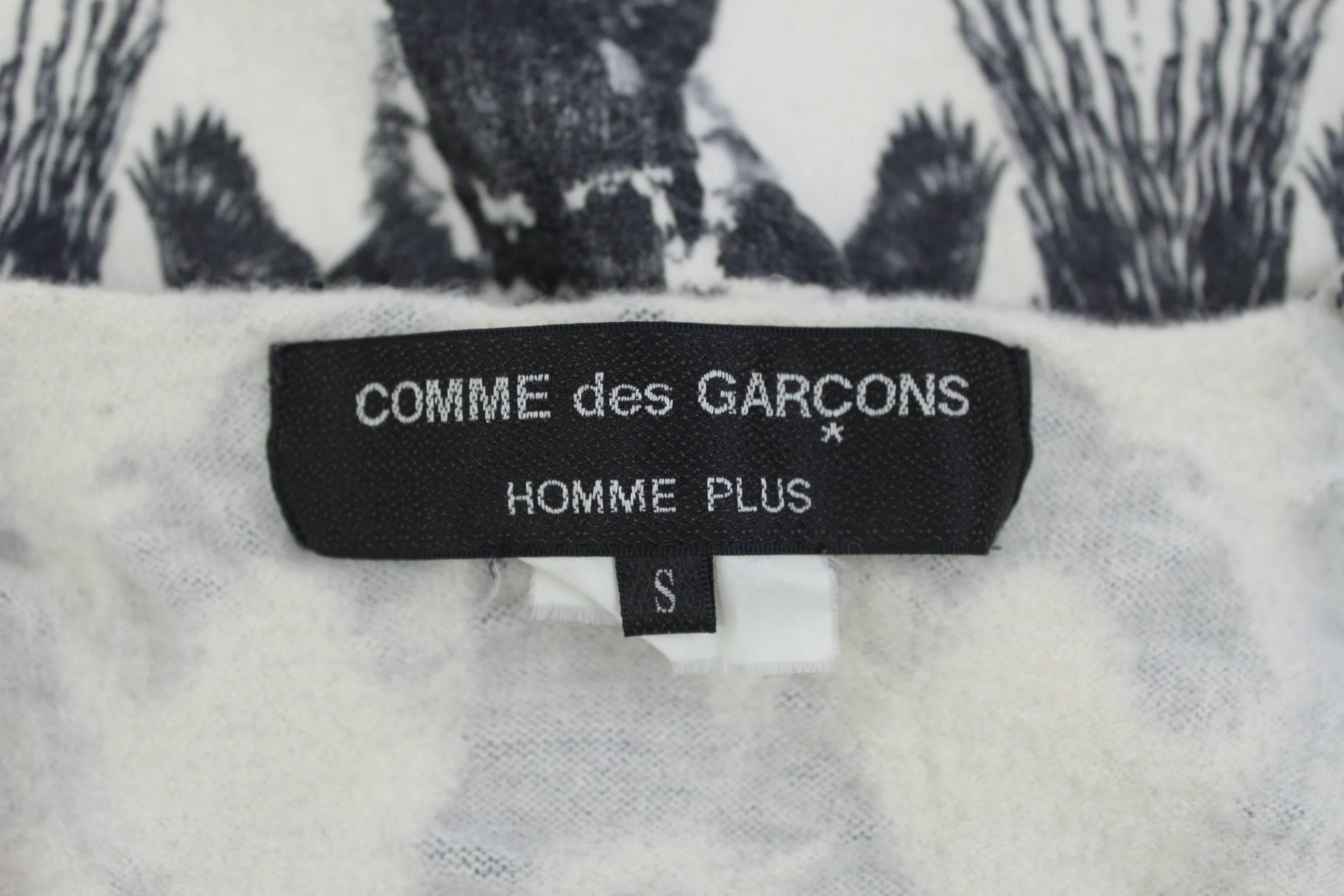 Comme des Garcons Homme Plus 2008 Collection Gothic Print Cardigan 3