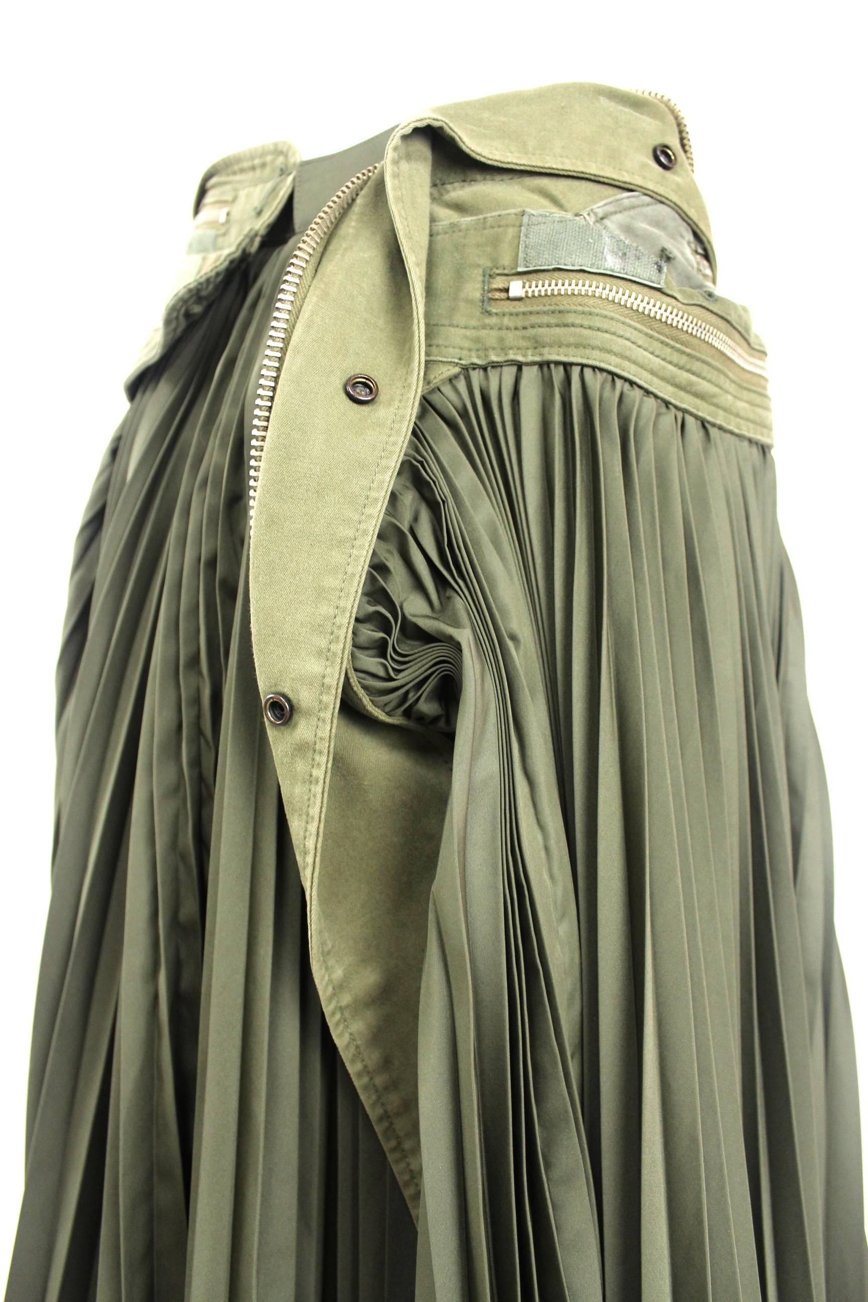 Junya Watanabe 2006 Collection Runway Pleated Military Skirt In Excellent Condition In Bath, GB