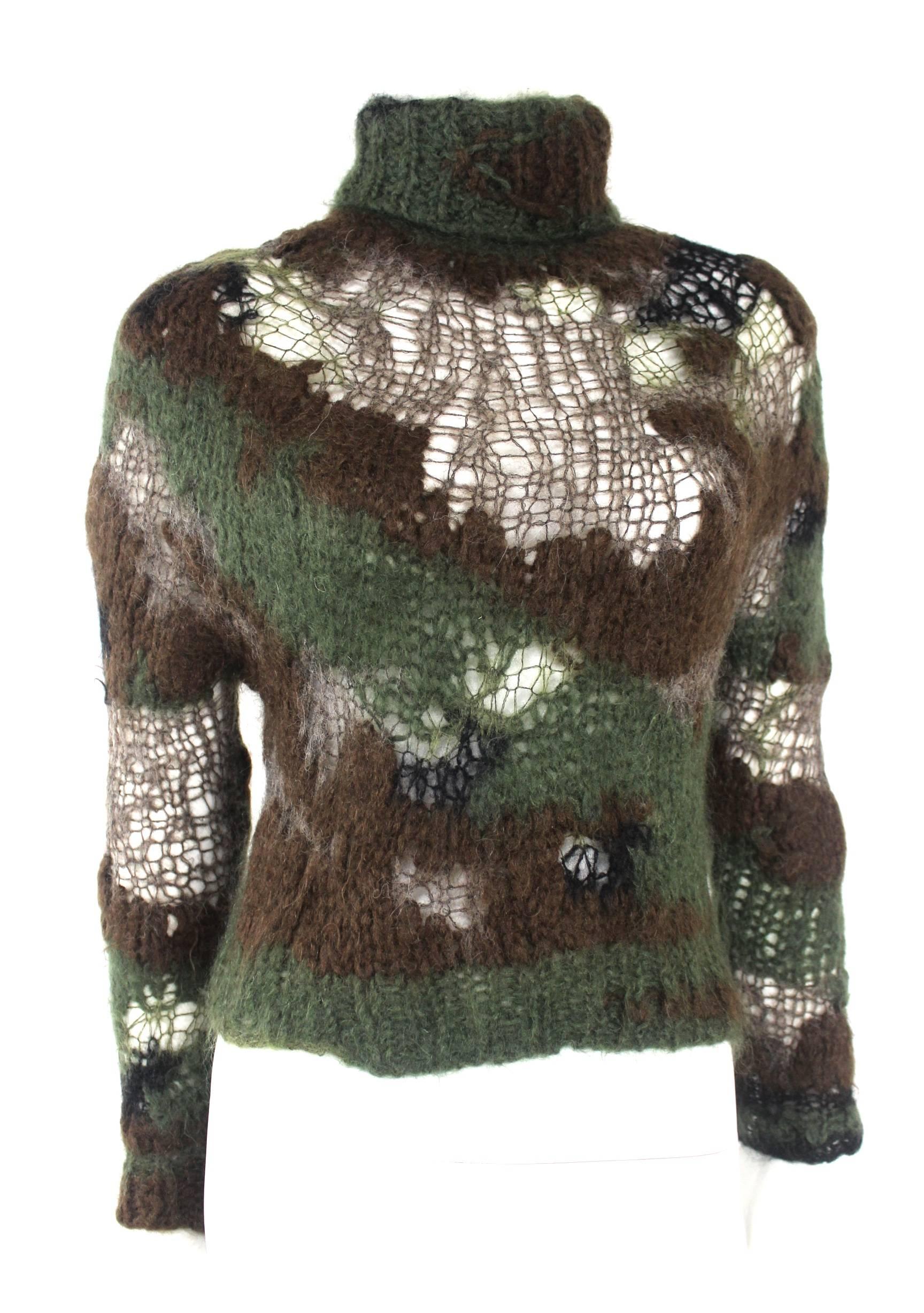 Junya Watanabe 2006 Collection
Runway Military Camouflage Mohair Runway Sweater
Labelled size S
Excellent Condition