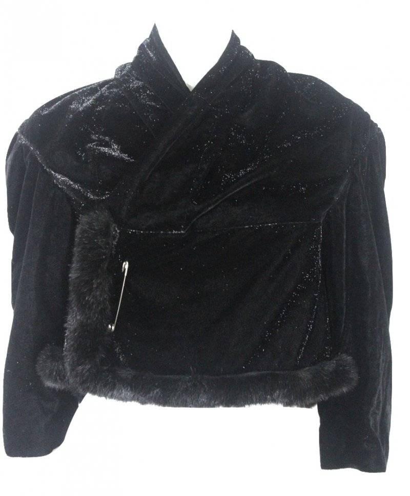 Comme des Garcons 1999 Collection Glittery Velvet Bolero Jacket In New Condition In Bath, GB