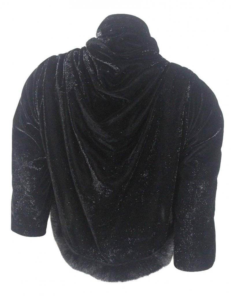 Black Comme des Garcons 1999 Collection Glittery Velvet Bolero Jacket