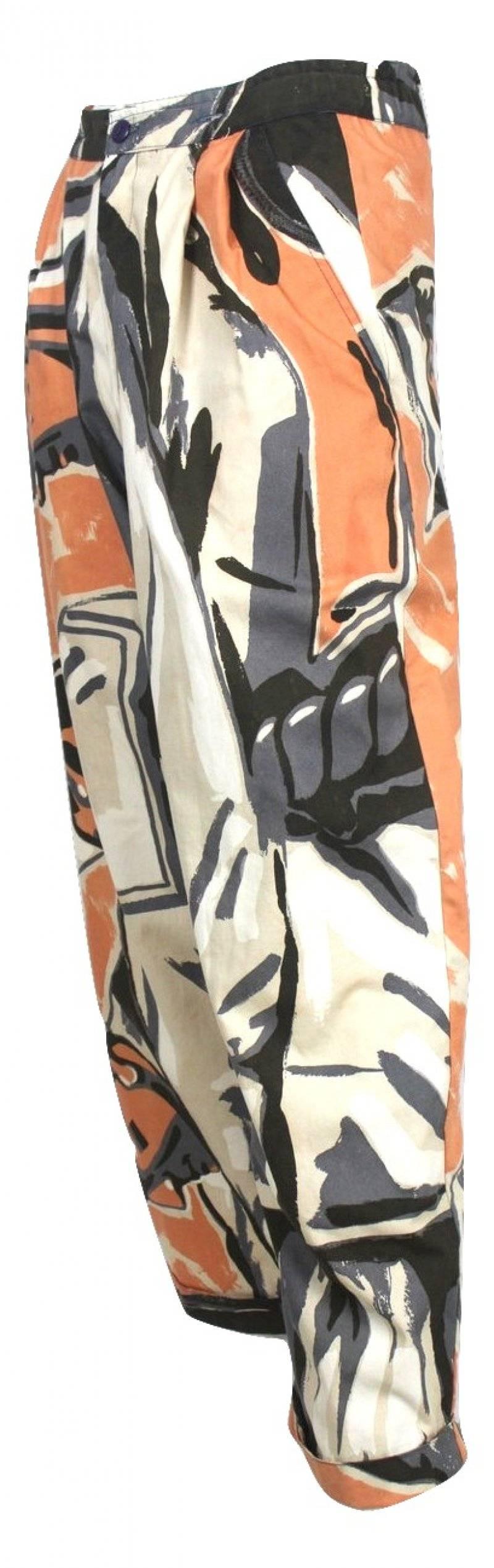 Michael Vollbracht Sports Sailor Print Pants In Excellent Condition In Bath, GB