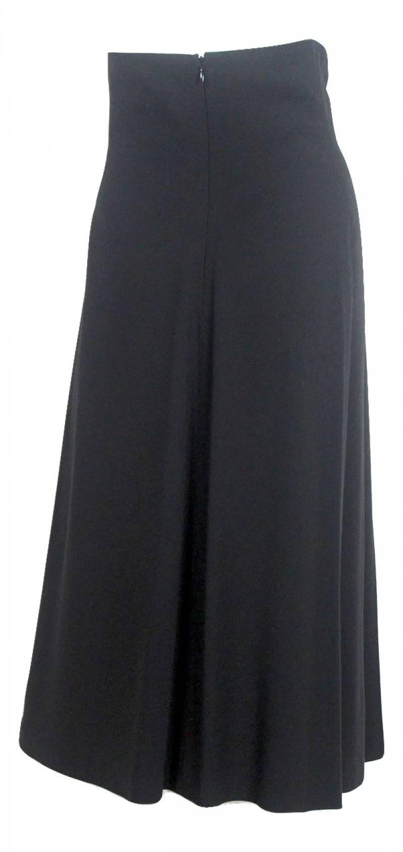 Black Alexander McQueen 1990's High Waisted Skirt