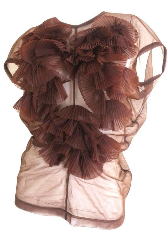 Comme des Garcons 1990 Collection Pleated Flower Design Top at 1stDibs
