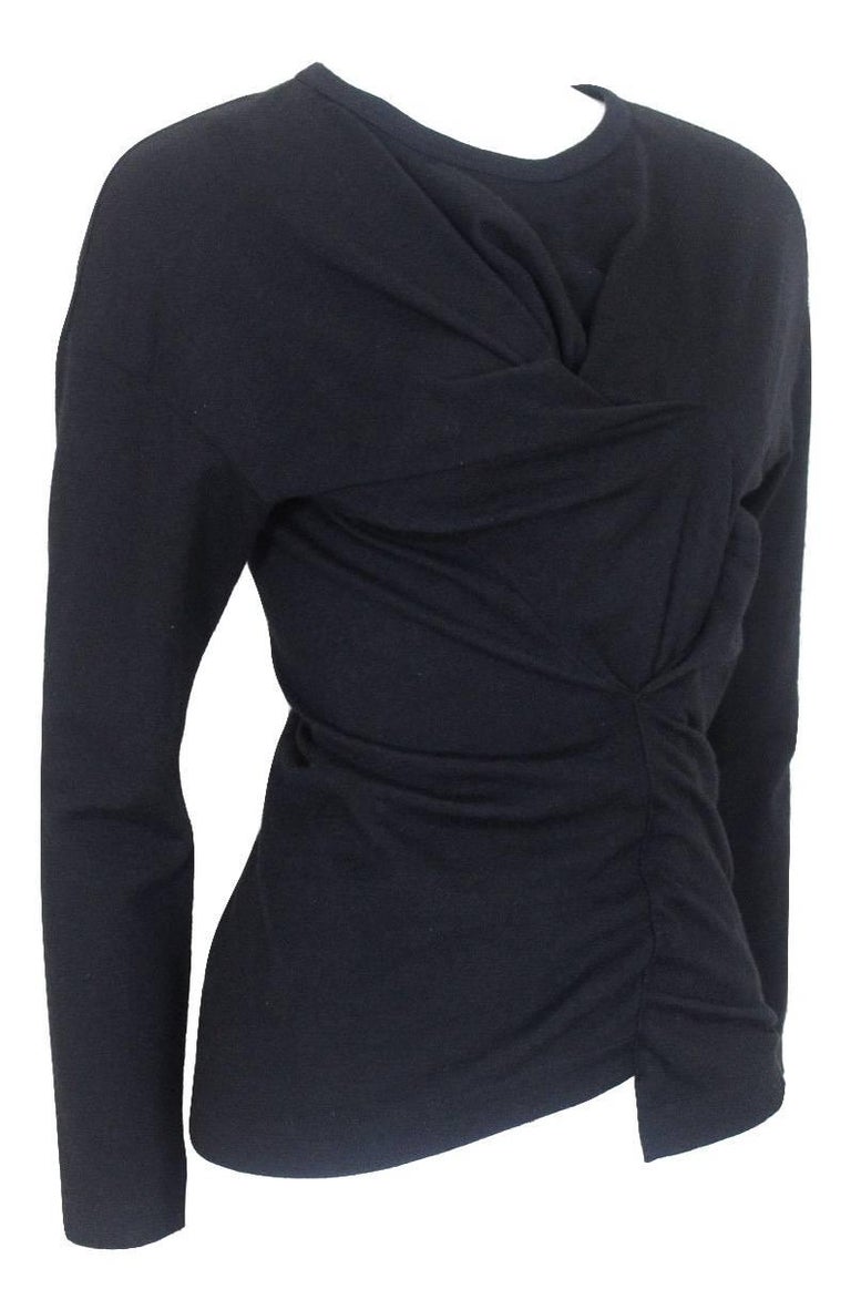 Tricot Comme des Garcons AW1995 black wool melton big button peacoat