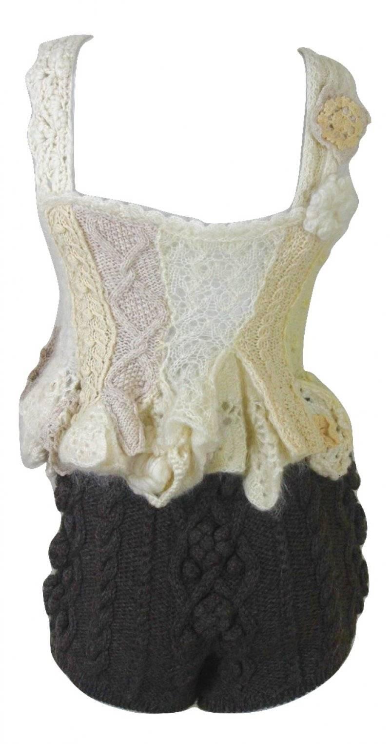 Tao Comme des Garcons 2006 Collection Handknit Corset and Shorts