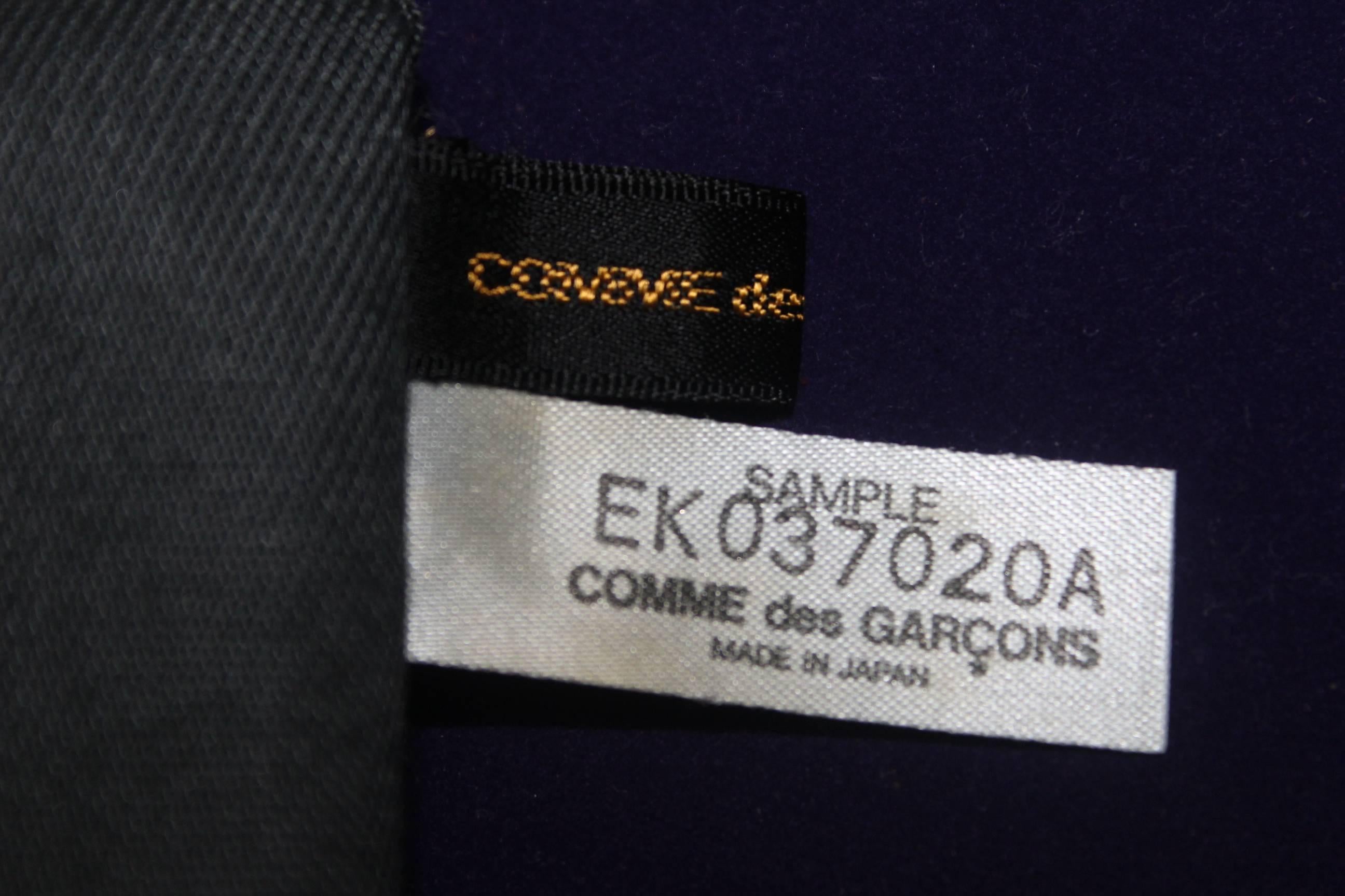 Rare Comme des Garcons Fall 1996 Sample Labelled Moleskine Gloves  4