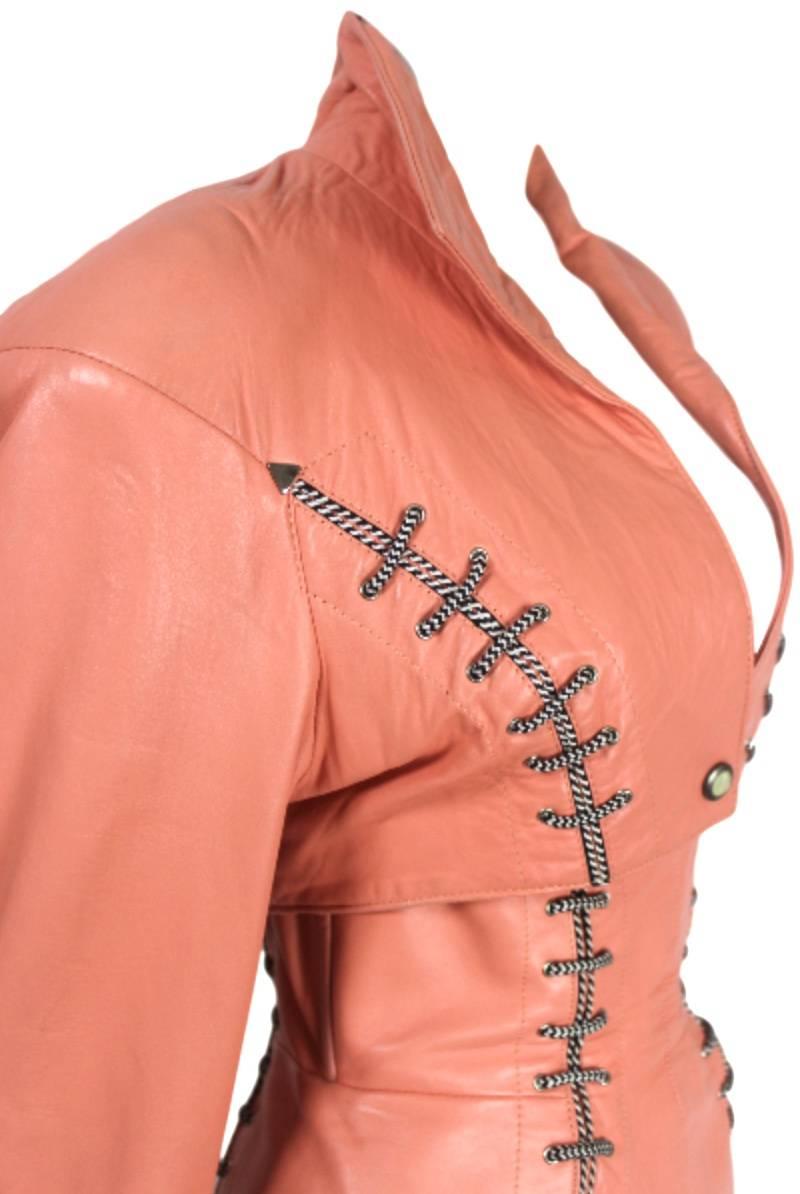 Orange North Beach Leather Michael Hoban Ad Campaign Dress and Jacket