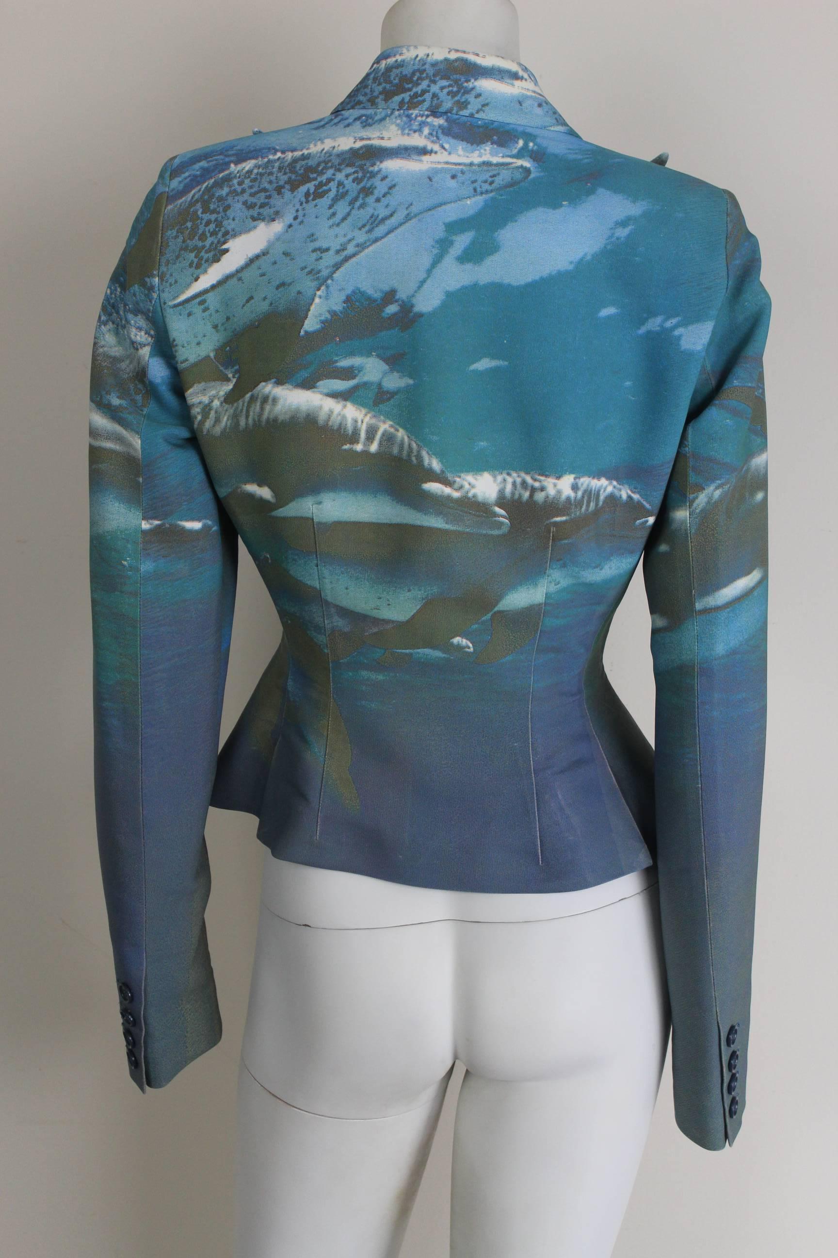 Women's Alexander McQueen 1997 Runway Dolphin Print Jacket