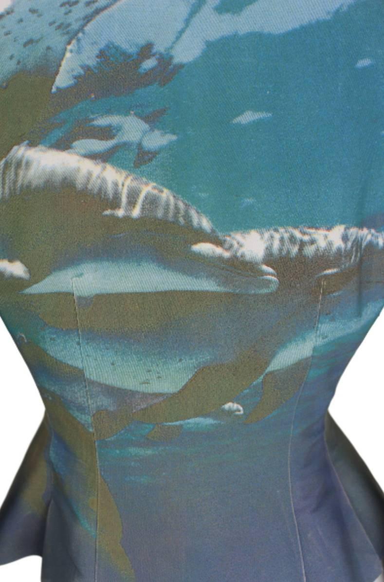 Alexander McQueen 1997 Runway Dolphin Print Jacket 1