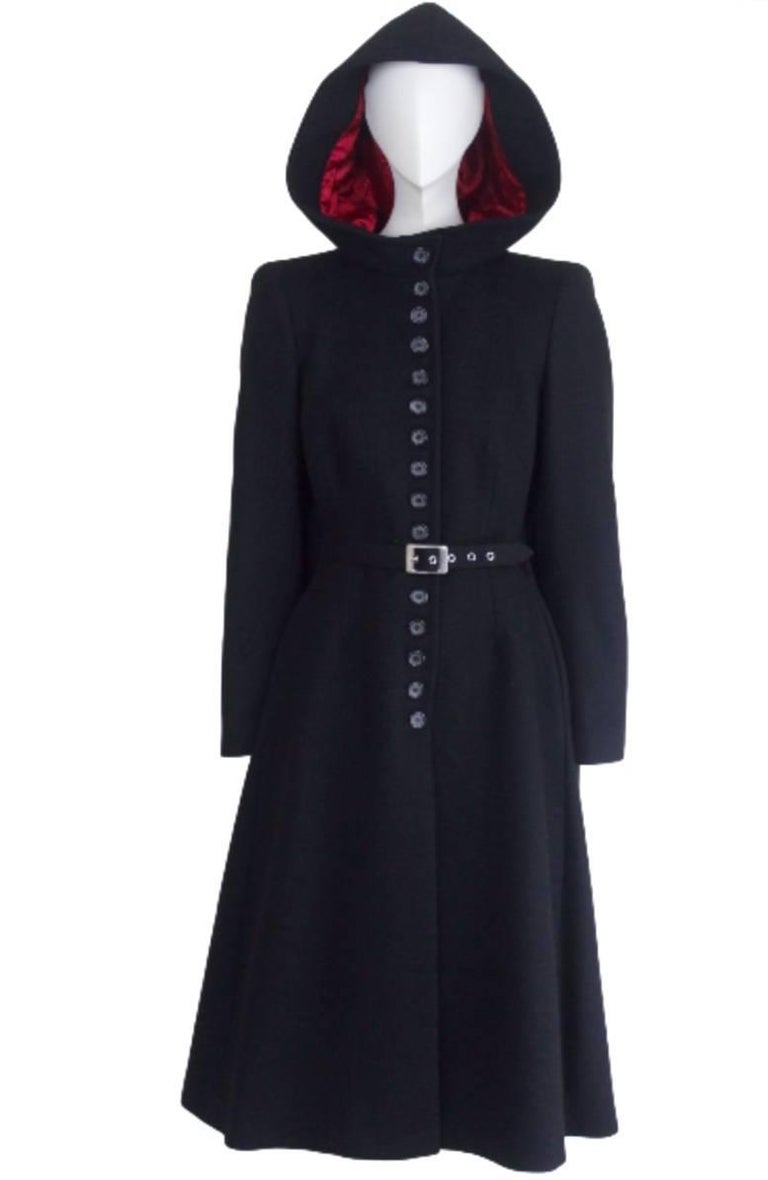 Alexander McQueen 1998 Joan Collection Runway Hooded Cape Back Coat at ...