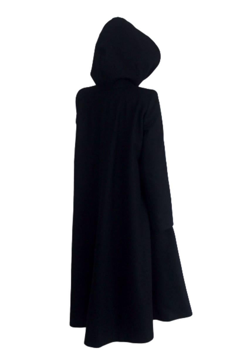 Alexander McQueen 1998 Joan Collection Runway Hooded Cape Back Coat 1