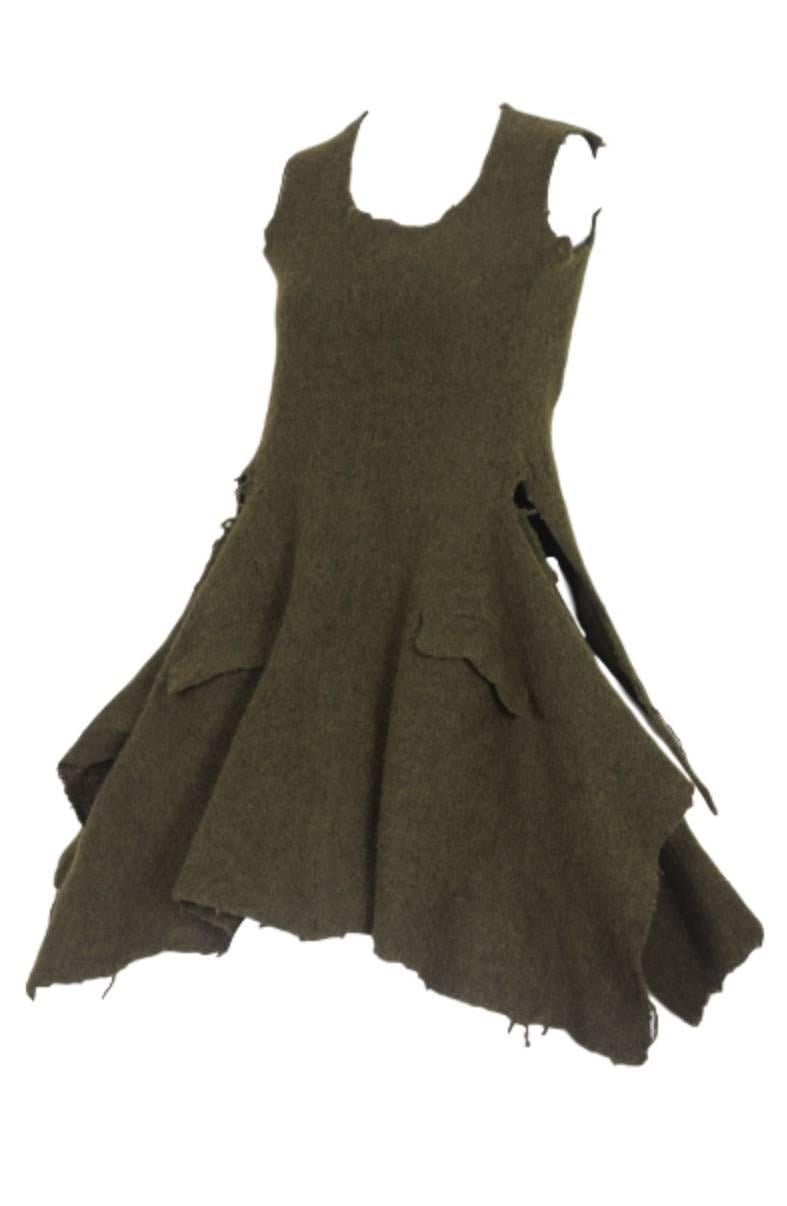 Comme des Garcons 1994 Collection Runway Overdress
Rough Boiled Wool with Raw Edges
Labelled size S
Excellent Condition