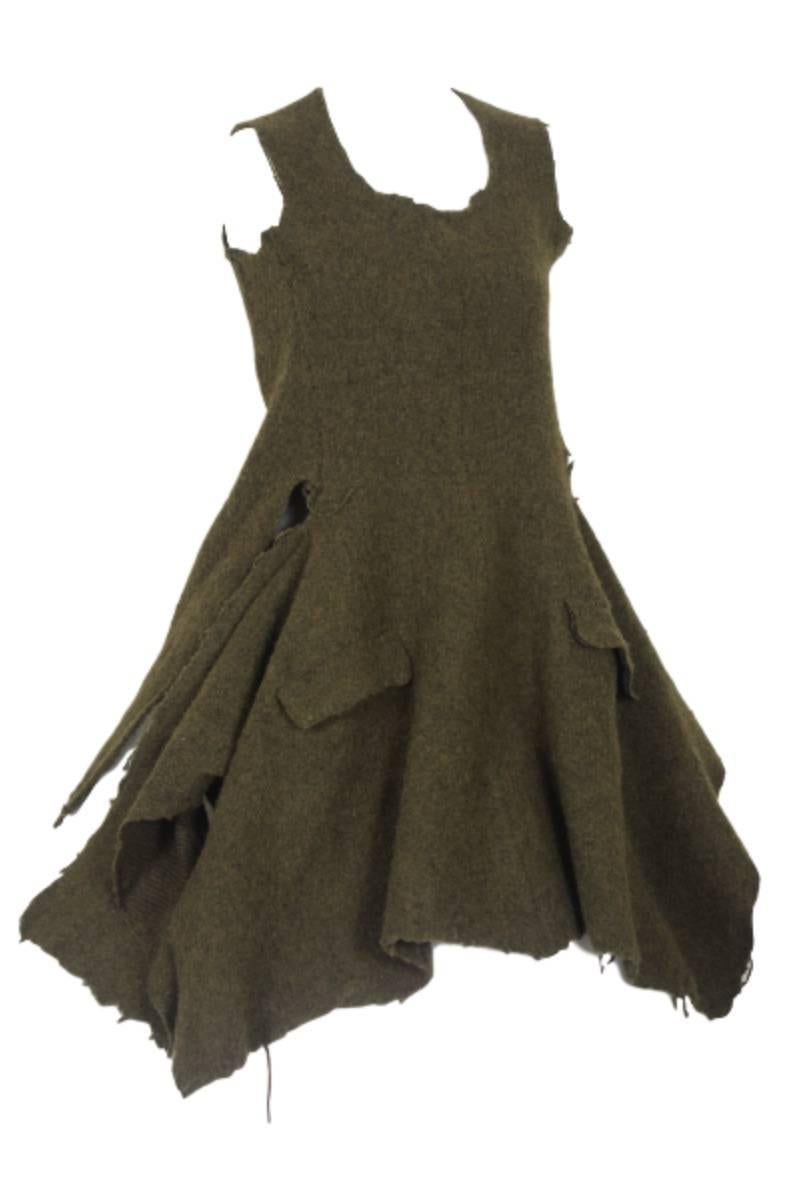 Comme des Garcons 1994 Collection Runway Boiled Wool Overdress 1