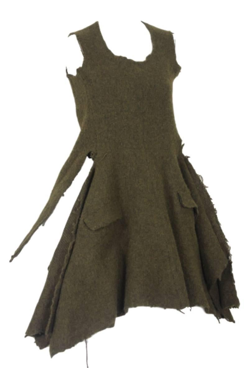 Comme des Garcons 1994 Collection Runway Boiled Wool Overdress 2