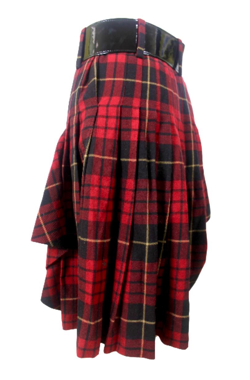 Brown Alexander McQueen Widows of Culloden Tartan Skirt and Belt, 2006