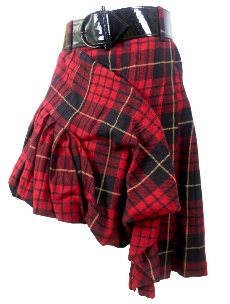 Alexander McQueen Widows of Culloden Tartan Skirt and Belt, 2006 2