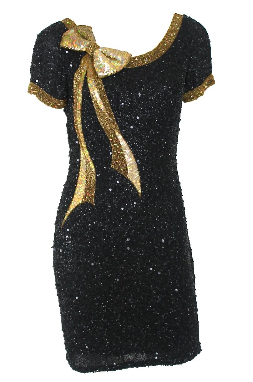 Riazee Boutique by Naeem Khan 1980s Beaded Dress For Sale 7