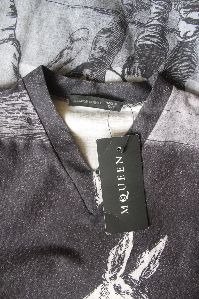 Alexander McQueen Early 1990's Goya Print T-shirt at 1stDibs