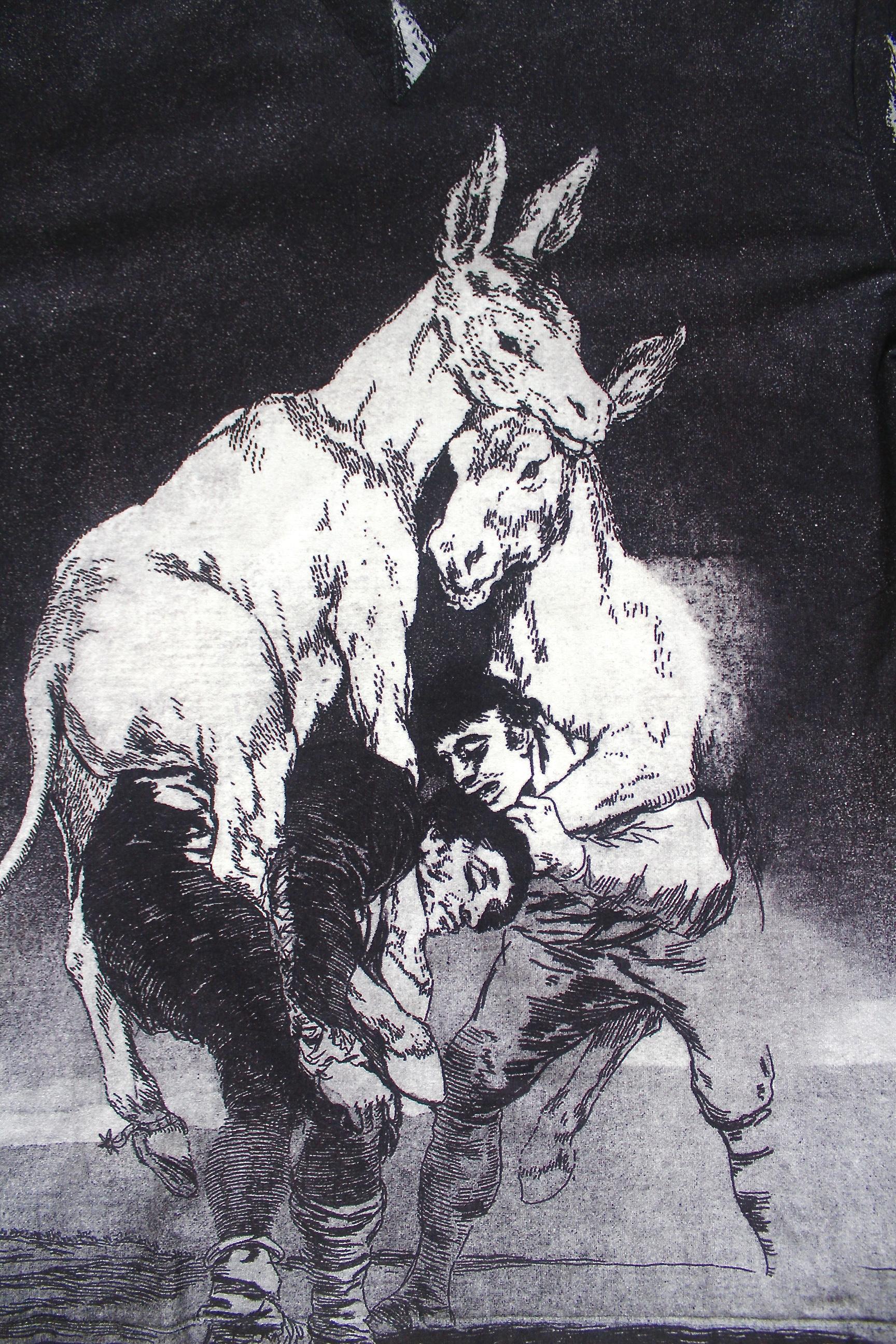 Alexander McQueen Early 1990's Goya Print T-shirt at 1stDibs
