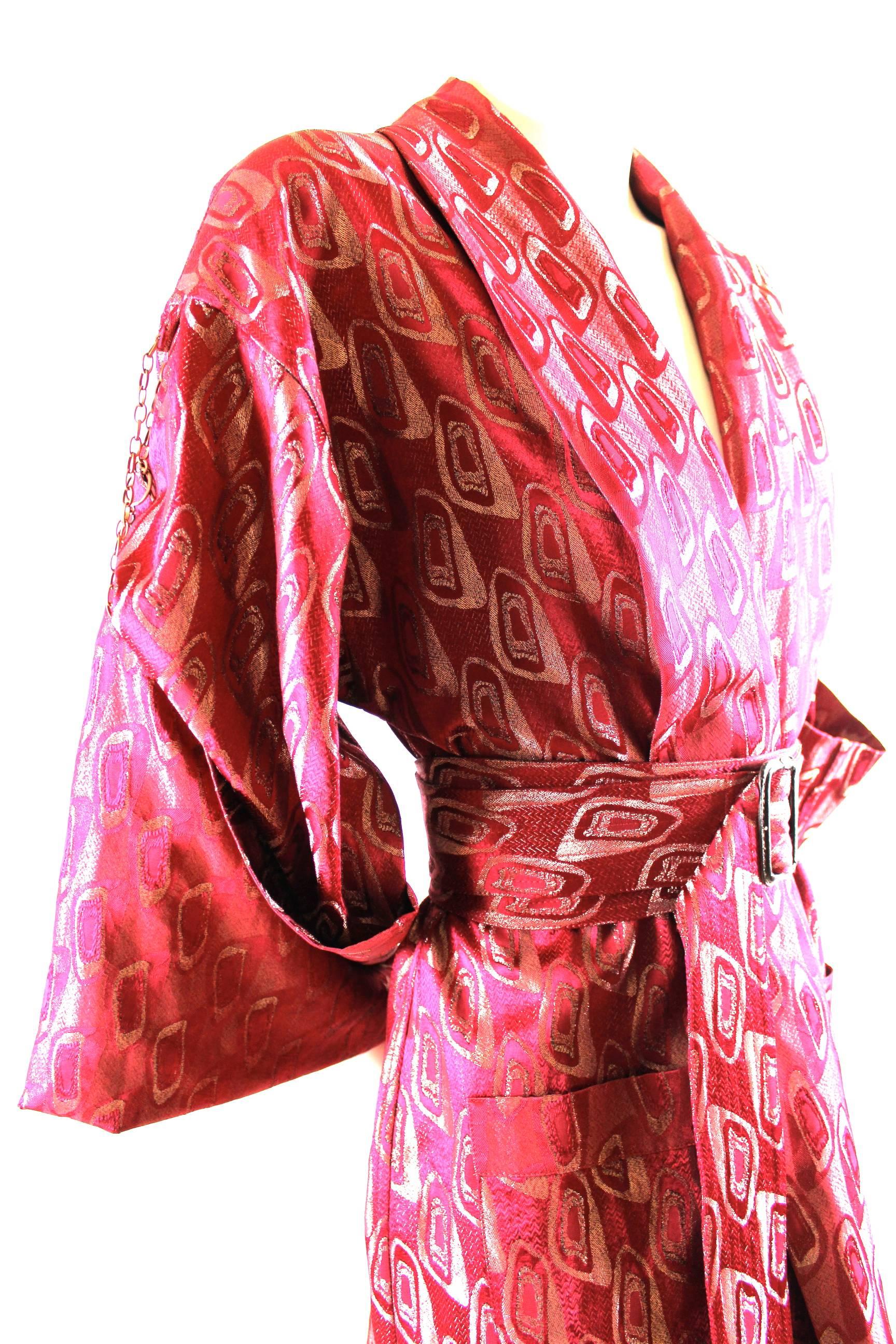 Women's Jean Paul Gaultier Vintage Extra Long Sleeve Kimono with Metal Hook Ups
