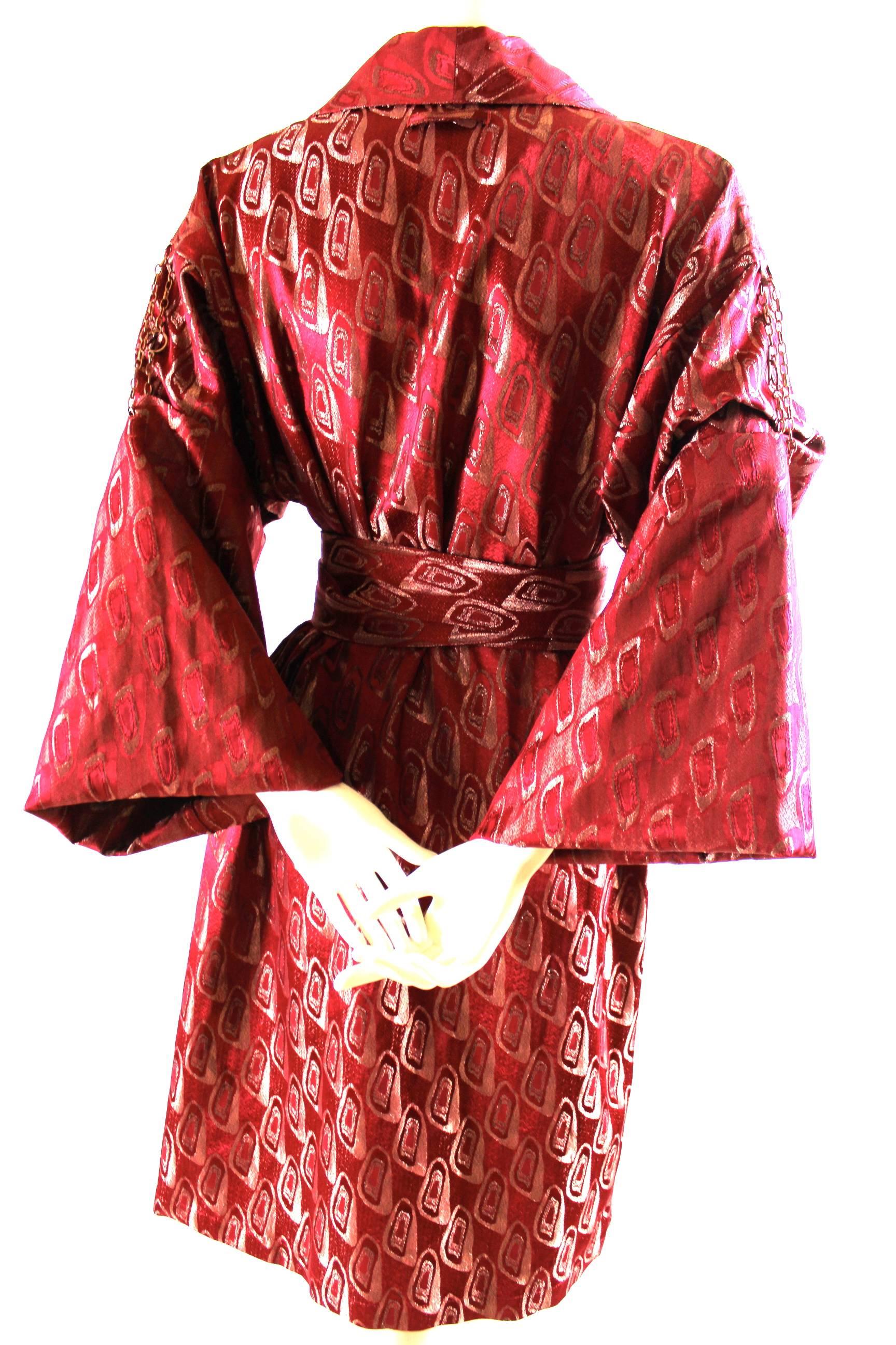 Jean Paul Gaultier Vintage Extra Long Sleeve Kimono with Metal Hook Ups 1