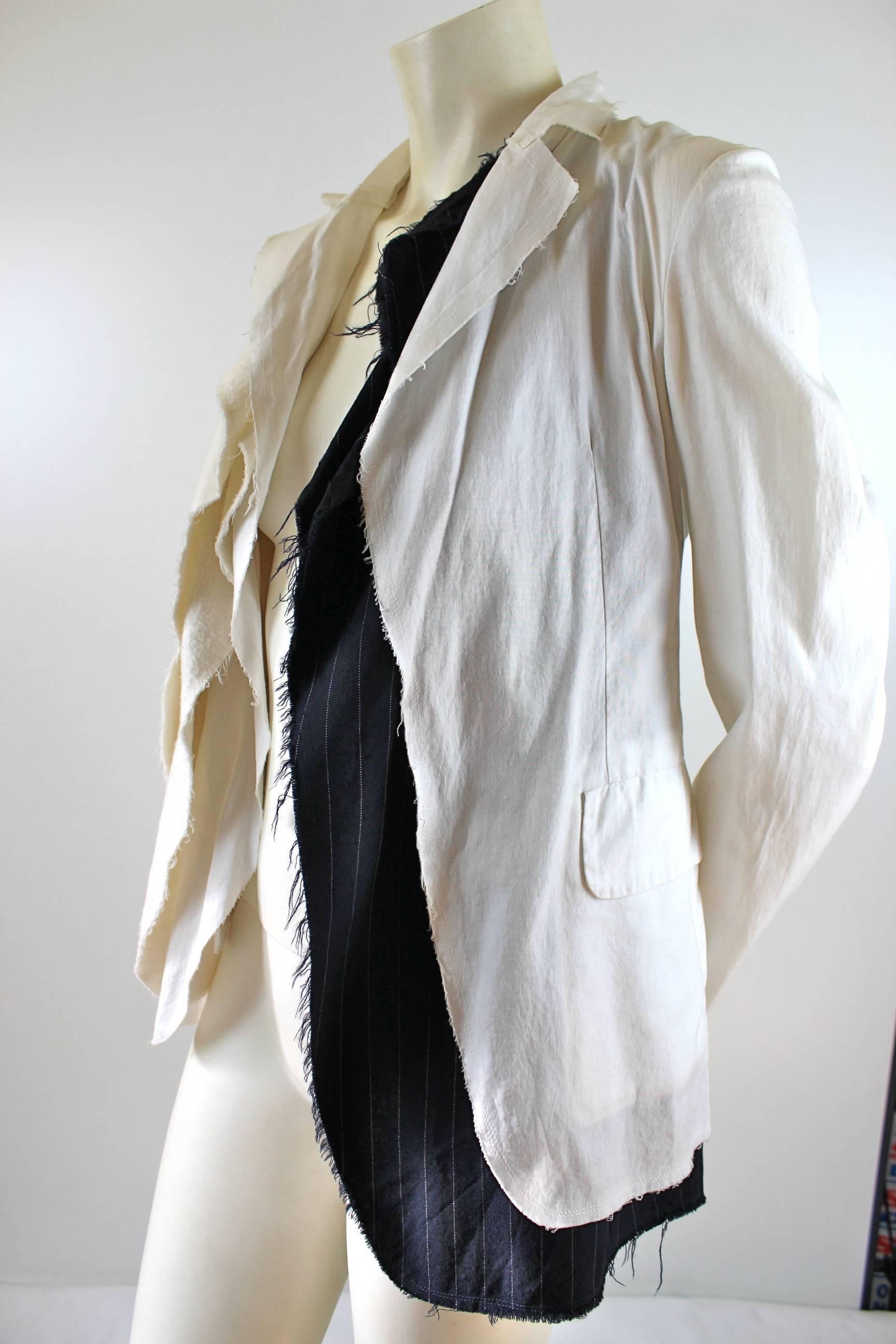 Women's Comme des Garcons AD 2002 Raw Construction Runway Jacket