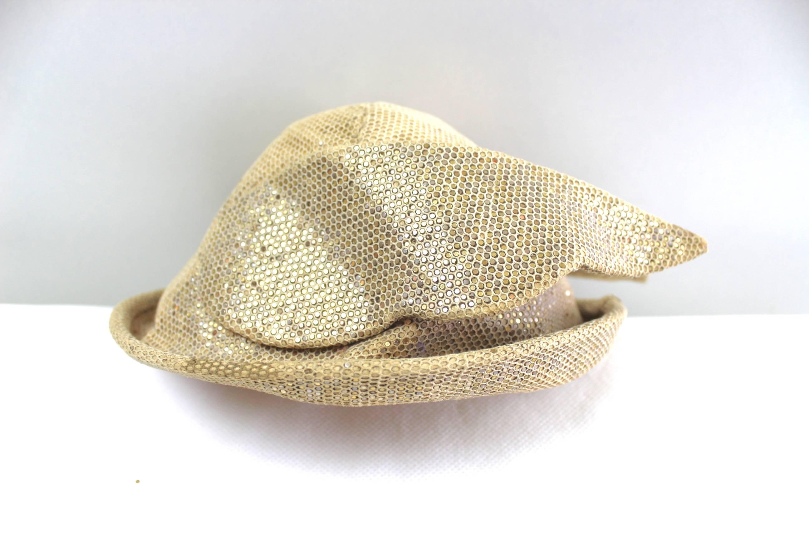 Vintage Early 80s Stephen Jones Hermes/Mercury Winged Hat 2