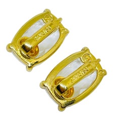 Vintage-Clip-Ohrringe von SWAROVSKI mit vergoldeten Kristallen