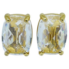 Vintage-Clip-Ohrringe von SWAROVSKI mit vergoldeten Kristallen