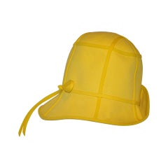 Retro Mr. John Classic Bold Yellow with Detailed Top-Stitching Wool Felt Hat
