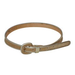 Yves Saint Laurent - Ceinture en daim brun clair « Collection russe » avec ceinture en or métallique