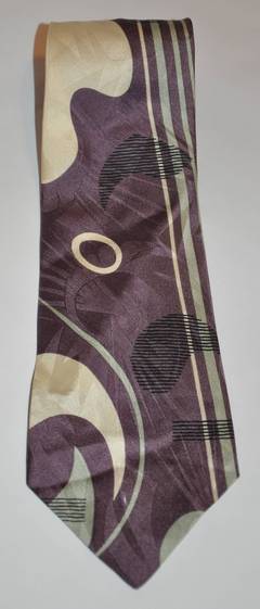 Vintage Modules Abstract Men's Silk Tie