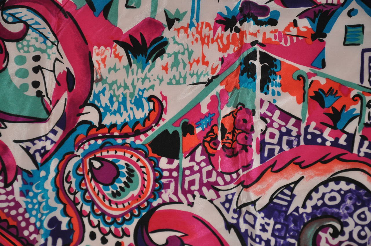 El pañuelo de seda Carole Little Bold Abstract mide 32