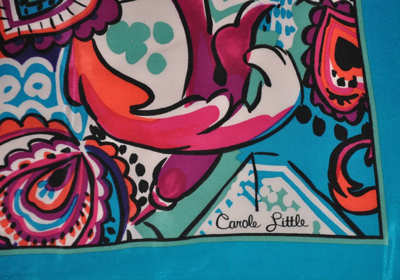 Pañuelo de seda abstracto Carole Little Bold en Excelente estado para la venta en New York, NY