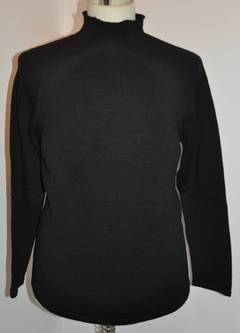 Vintage J Fly Men's Pour Homme High-Neck Wool Blend Black Pullover