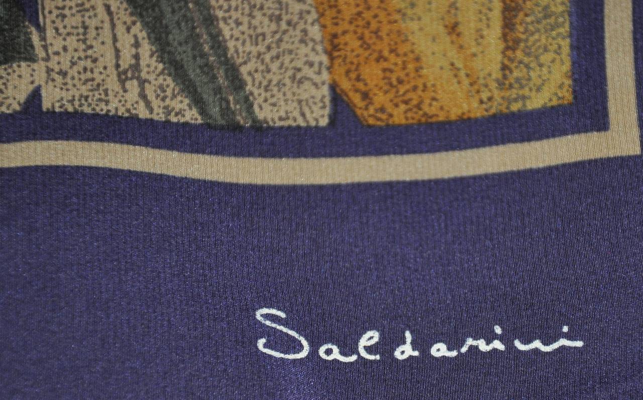 Sciarpa in seta con stampa floreale multicolore Saldarini Extra Huge in  vendita su 1stDibs | saldarini sciarpe