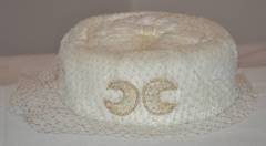 Retro Cream Faux Brush Fur with Netting & Bow Pill Box Hat