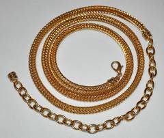 Thick Gilded Gold Hardware "Snake" Link Chain Belt