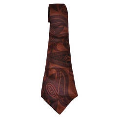 Sulka Men's "Shades of Burgundy" Palsey Print Silk Tie