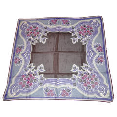 Pañuelo de gasa de seda con estampado floral