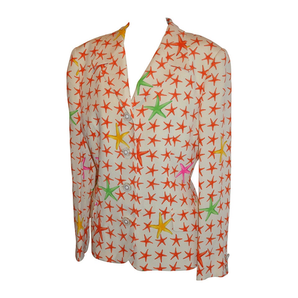 Gianni Versace 'Couture' StarFish Silk Jacket For Sale