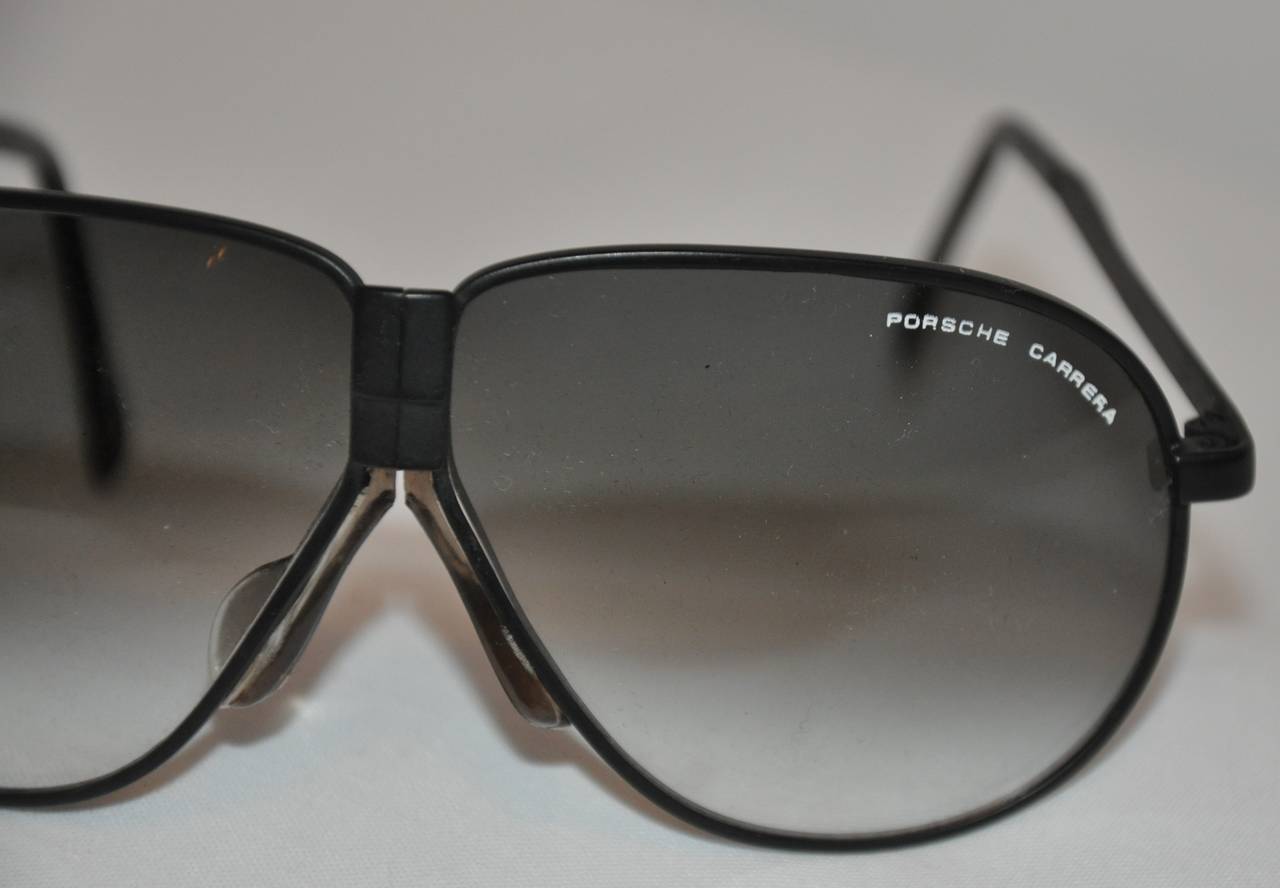 Porsche Carrera black hardware folding sunglasses measures 5 5/8
