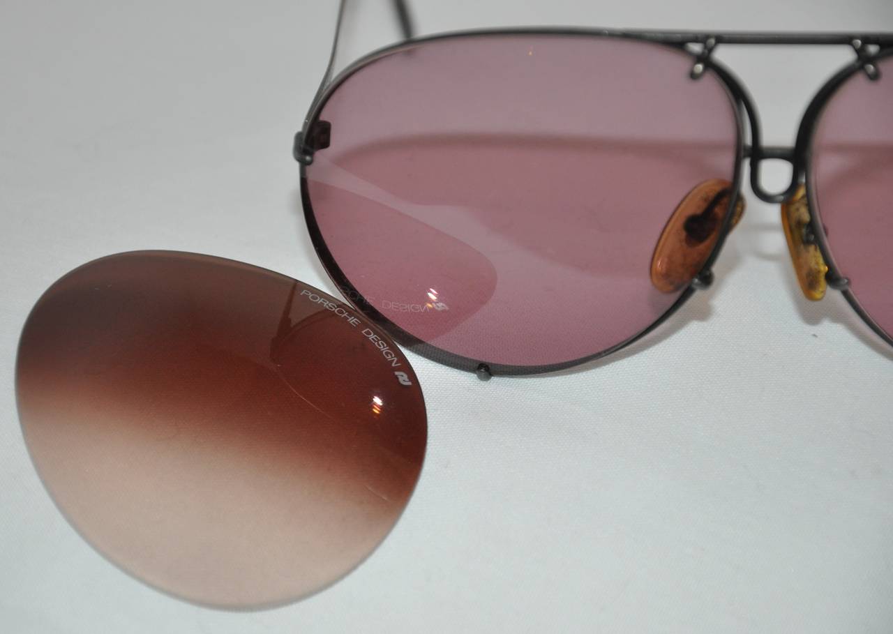 Porsche Double Lens Flip Feature Sunglasses For Sale at 1stDibs ...
