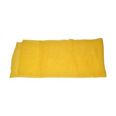 Extra Long Bold Yellow Double-Layer Silk Chiffon Scarf